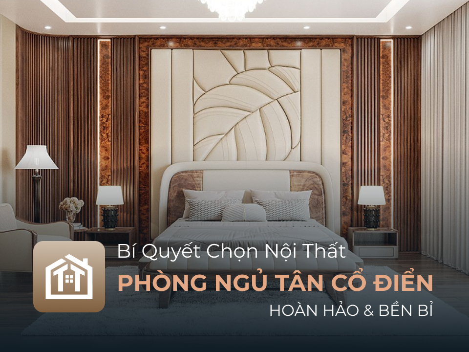 Bí Quyết Chọn Nội Thất Phòng Ngủ Tân Cổ Điển Hoàn Hảo và Bền Bỉ