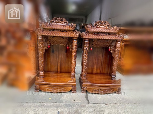 Bàn thờ ông địa gỗ tràm kiểu 4