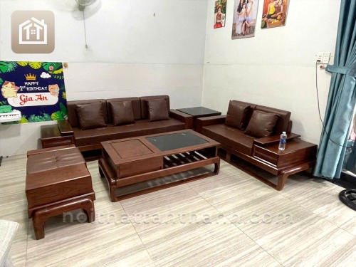 Sofa 2 Văng Gỗ Sồi Chân Đùi Gà | SFGS-0087