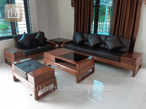Sofa Chân Hưu 2 Văng Gỗ Sồi Nga | SFGS-0355