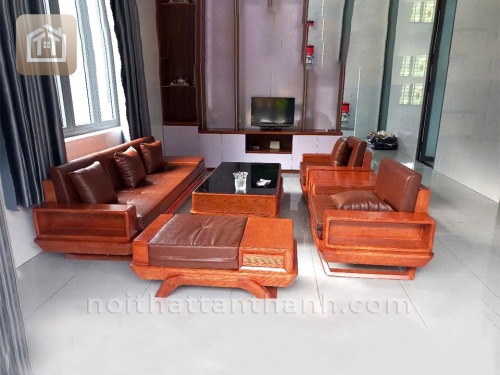 Sofa đối gỗ sồi chân thuyền | SFGS-0402