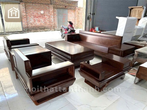 Sofa đối gỗ sồi chân thuyền | SFGS-0403