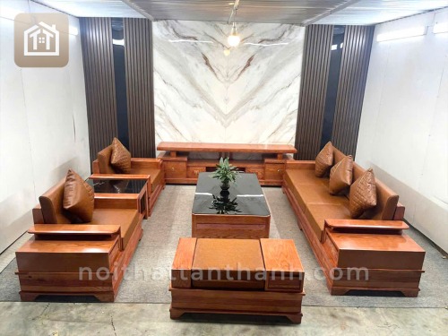 Sofa Đối Gỗ Sồi Chân Pháo | SFGS-0262
