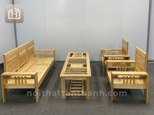 Sofa Đối Gỗ Sồi Phúc Lộc Thọ | SFGS-0161