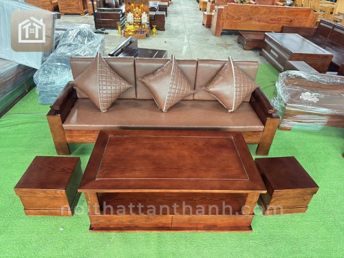 Sofa Gỗ Sồi 1 Văng | SFGS-0291