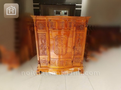 Tủ thờ gỗ tràm bông vàng K1