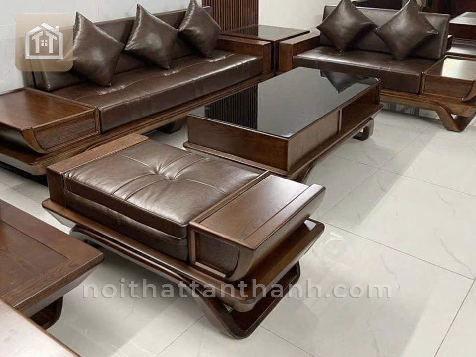 Sofa 2 Văng Chân Thuyền Ngăn Kéo Cong | SFGS-0062