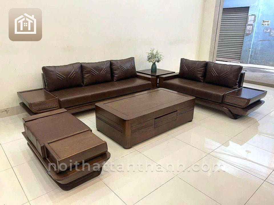 Sofa 2 Văng Chân Thuyền Ngăn Kéo Cong | SFGS-0065