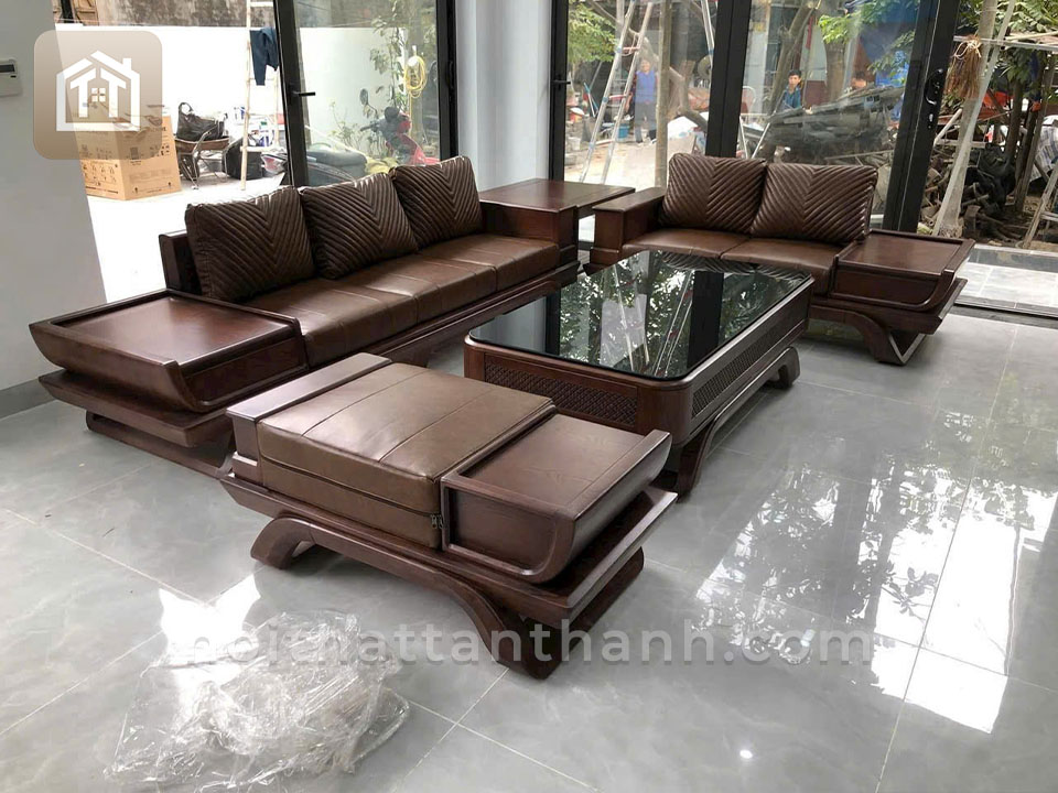 Sofa 2 Văng Chân Thuyền Ngăn Kéo Cong | SFGS-0063