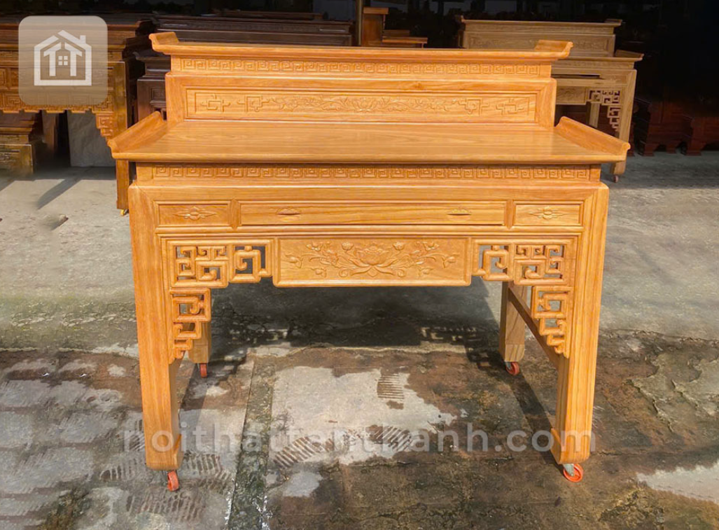Án thờ 2 tầng gỗ gõ đỏ
