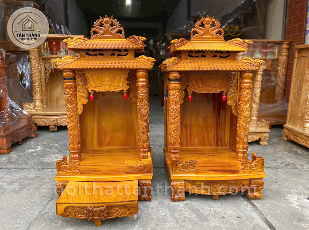 Bàn thờ ông địa gỗ gõ đỏ kiểu 3