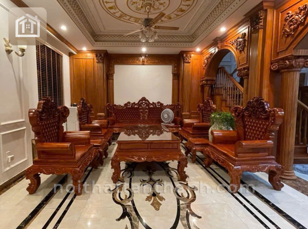 Bộ Salon Hoàng Gia 10 Món Gỗ Hương Đá