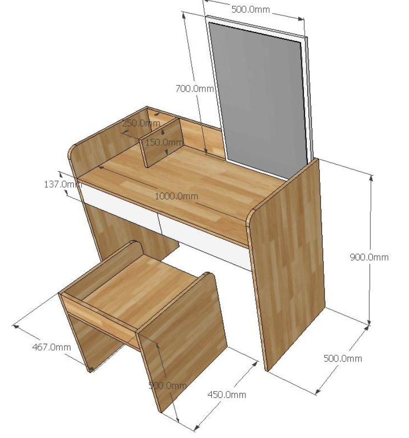Cách chọn bàn trang điểm gỗ phù hợp