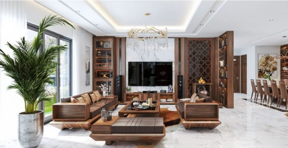 Diện tích của phòng khách nhỏ hay lớn