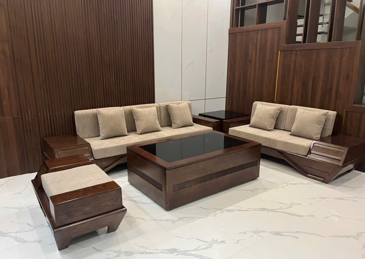 Kinh nghiệm chọn mua sofa gỗ sồi chân thuyền chất lượng