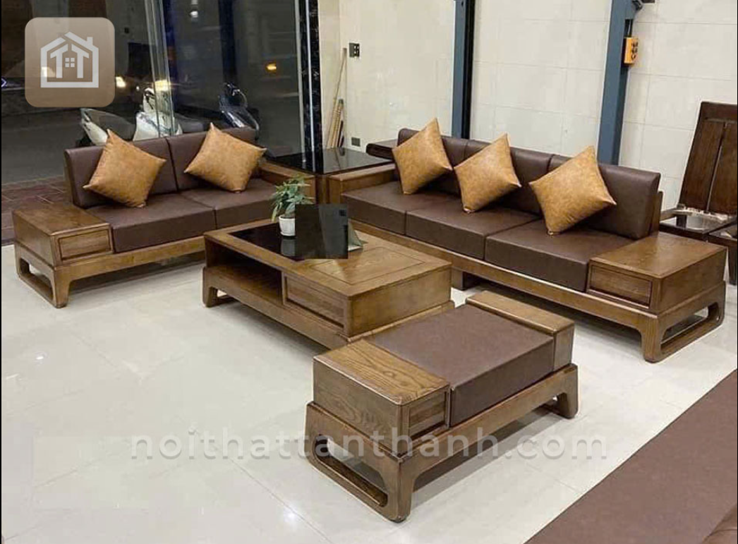Mẫu Sofa sồi 2 văng