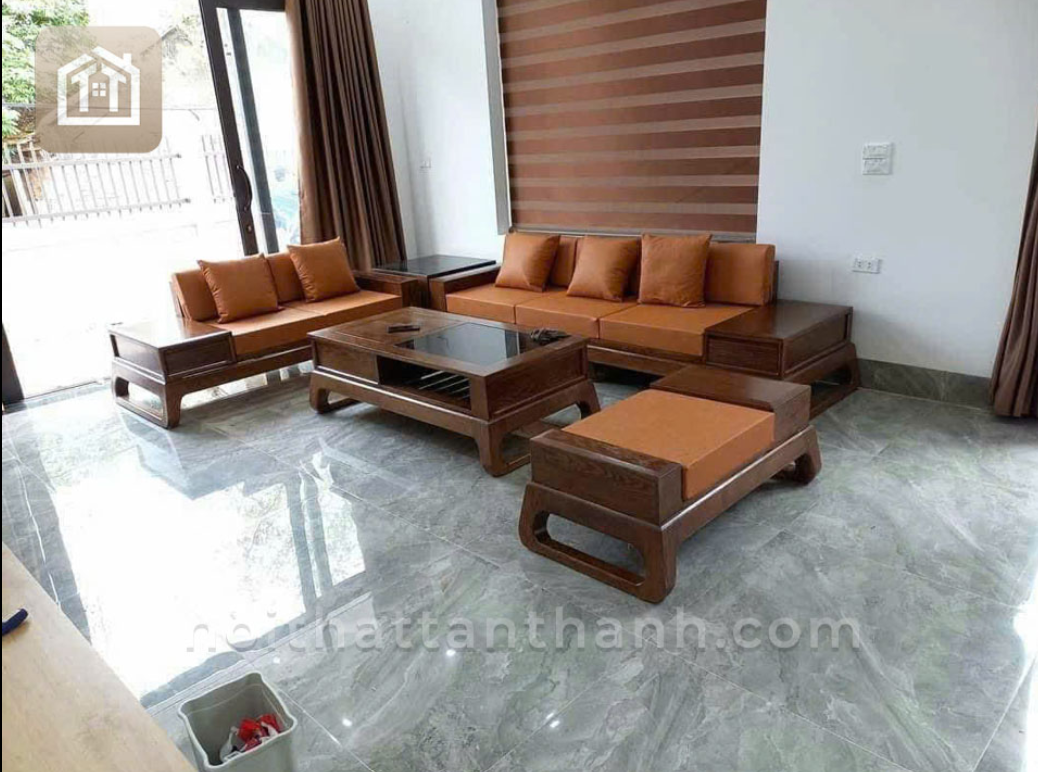 Sofa Chân Hưu 2 Văng Gỗ Sồi Nga Mã 3