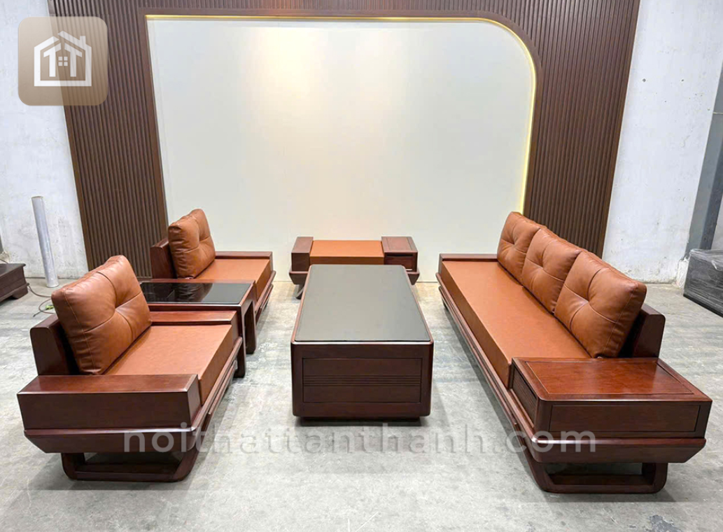 Sofa đối gỗ sồi chân thuyền | SFGS-0400