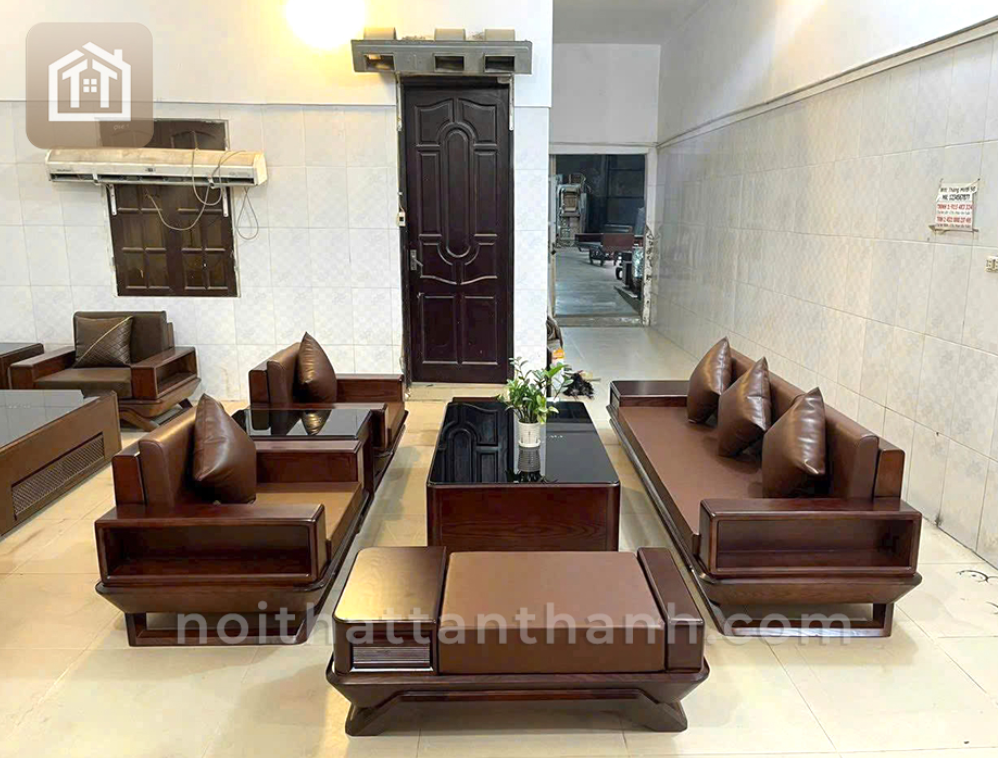 Sofa đối gỗ sồi chân thuyền | SFGS-0401