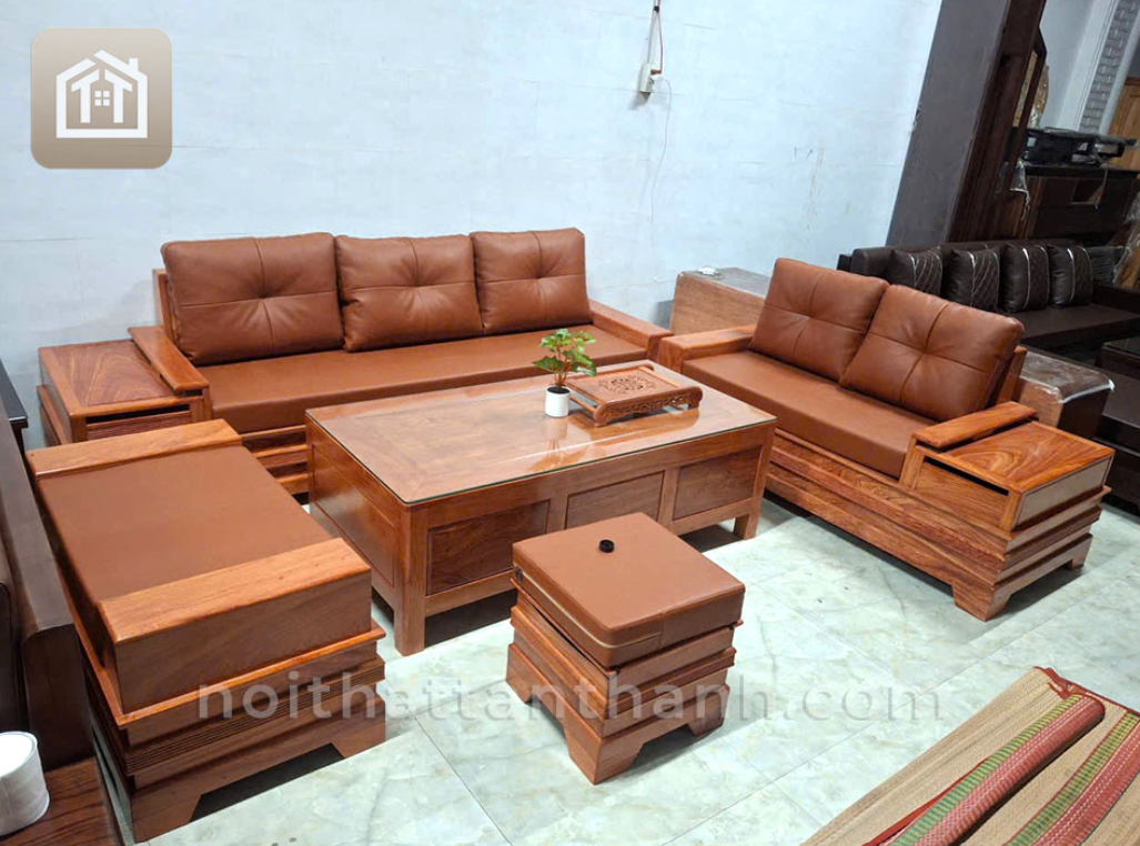 sofa gỗ hương đá tự nhiên