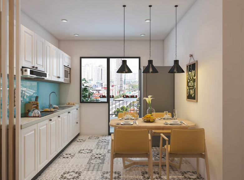 Thiết kế nội thất phòng bếp chung cư
