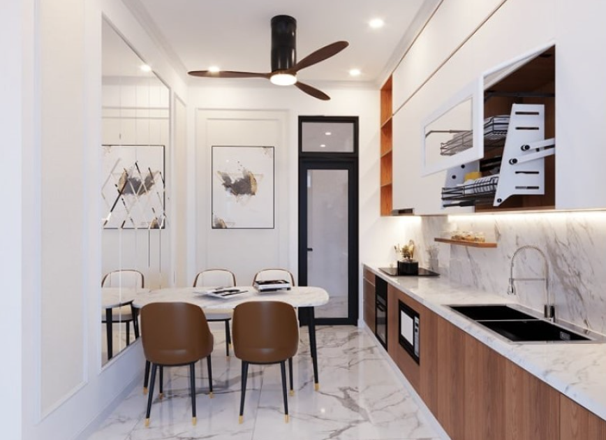 Thiết Kế Nội Thất Phòng Bếp Nhà Ống
