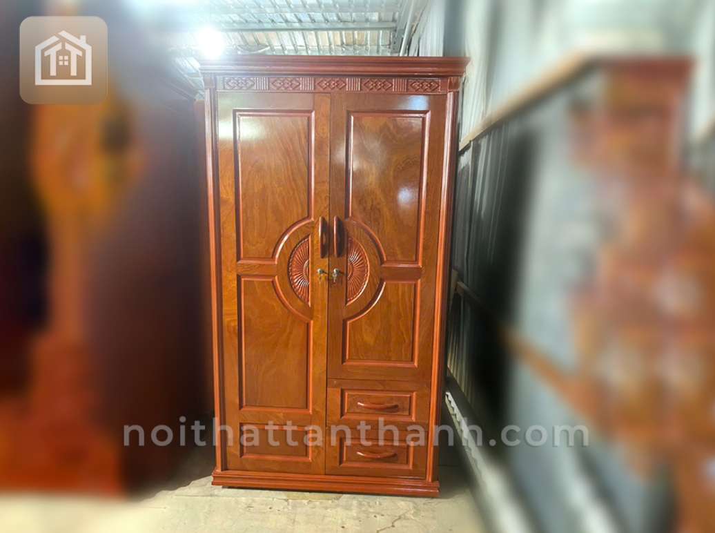 Tủ quần áo 2 cánh - Phủ vân xoan đào