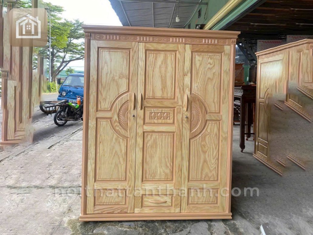 Tủ Quần Áo 3 Cánh - Phủ Vân Sồi