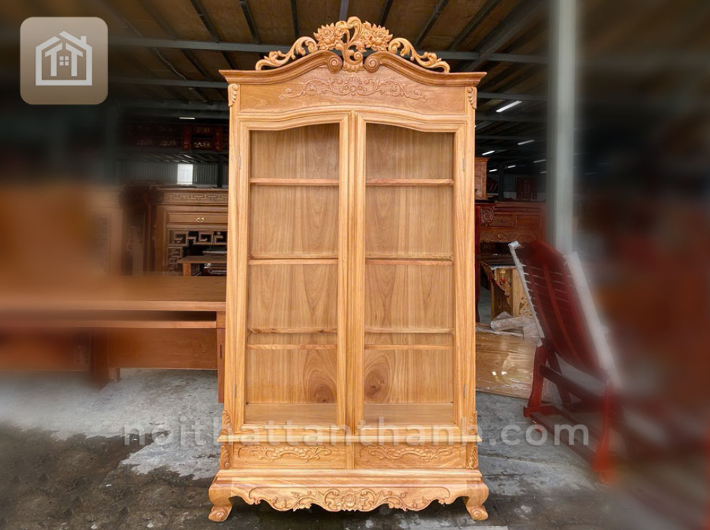 Tủ Rượu Nữ Hoàng Gỗ Gõ Đỏ - 1m