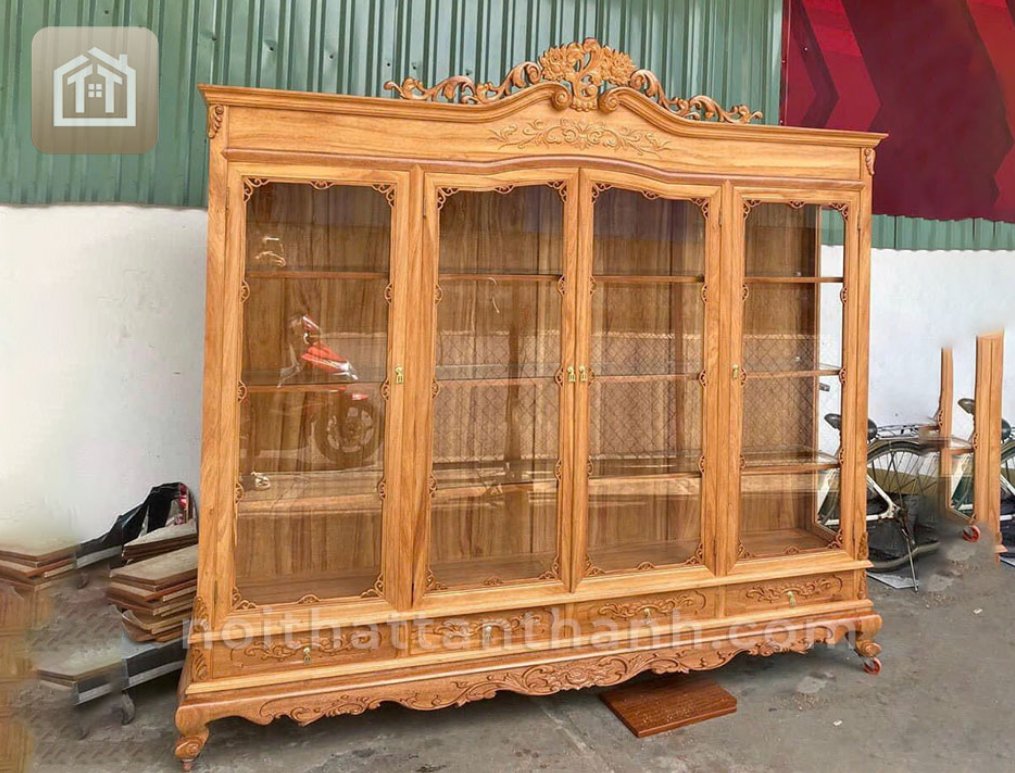 Tủ Rượu Nữ Hoàng Gỗ Gõ Đỏ - 2m2