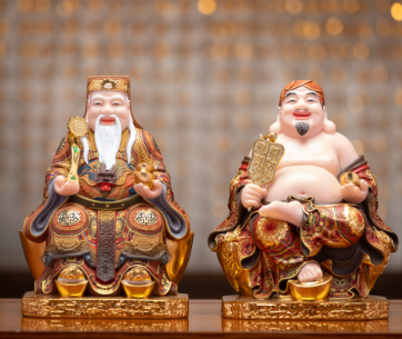 Tượng Thần Tài và Ông Địa